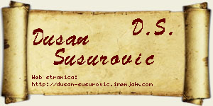 Dušan Susurović vizit kartica